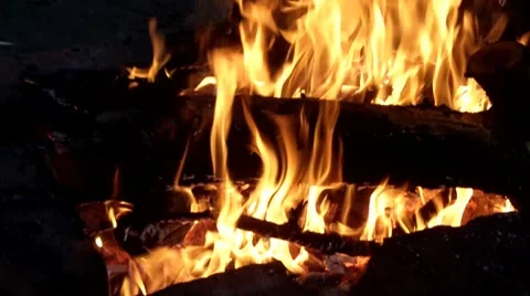 Fireplace_CU Stock Footage 8662696