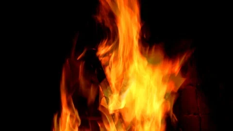 Fireplase closeup Stock Footage 101285711