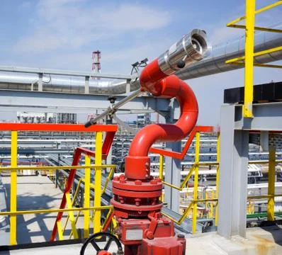 Fireplug for pressure fire at the refinery Stock Photos