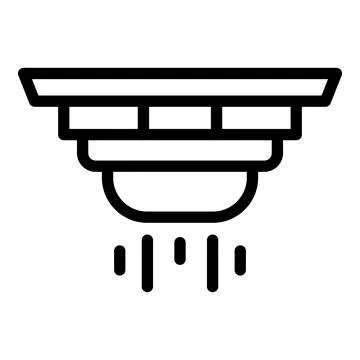 Fireproof smoke detector icon outline vector. Fire alarm Stock Illustration