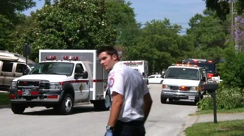 Fire/Rescue Vehicles #1 Stock Footage 937866