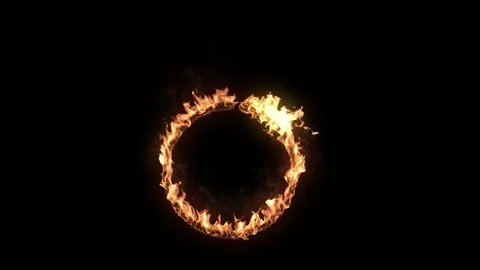 FireRing with Alpha PNG Stock Footage 112923568