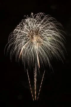 Firerwork explosion isolated on a black background Foto stock