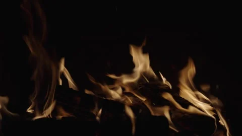 Fires. Blazing fire. Flames pattern. Spark and flame. Flame on black. Glow of Video stock 320382836