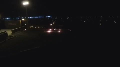 Fireshow on city background Stock Footage 68970964