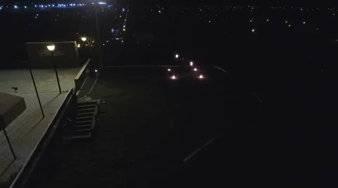 Fireshow on city background Stock Footage 68971166