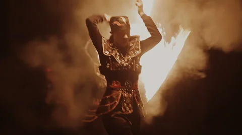 Fireshow in the night 動画素材 49797762