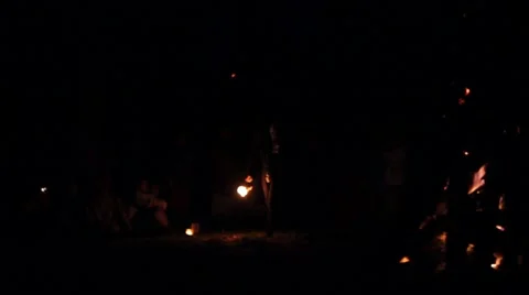Fireshow on roleplay by Middle Ages 動画素材 40520487