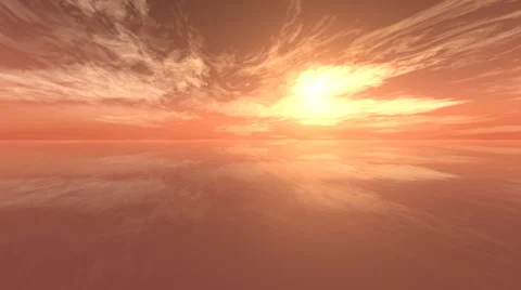 Firesky on reflective surface Stock Footage 1090461