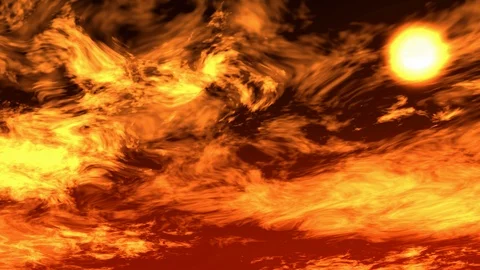 Firesky, sun right Stock Footage 119601056