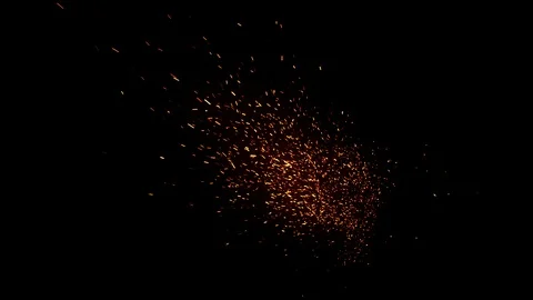 Firespark explosion animation Stock Footage 123475409