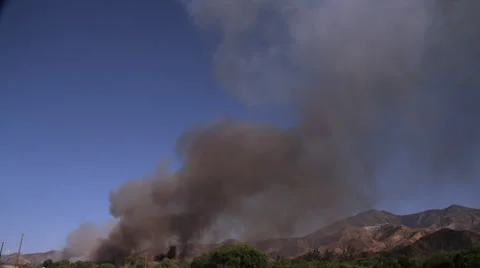 Firestorm begins on hillside HD Stock Footage 39805833