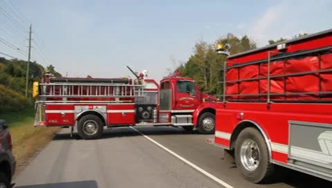 Firetrucks Video stock 8918717