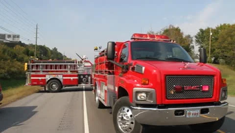 Firetrucks Video stock 8918775