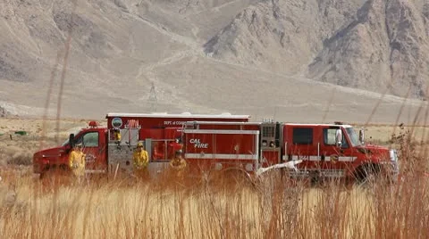FIRETRUCKS IN WILDERNESS Stock Footage 10795269