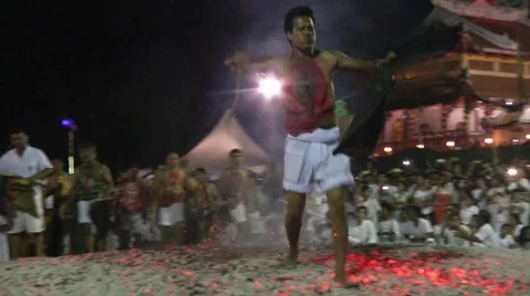 Firewalking Medium Waves Flag 動画素材 58090958