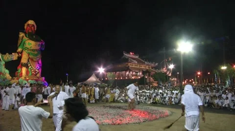 Firewalking Overall Scene 스톡 동영상 58091375