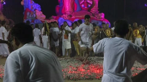 Firewalking Run Stock-Footage 58091453