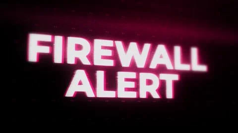 Firewall Alert Warning Alert Error Message flashing on Screen, Computer system Stock Footage 246956282