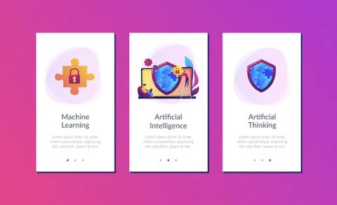 Firewall app interface template. Stock-Illustration