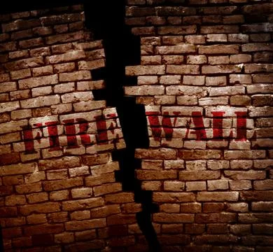 Firewall breach Stock Photos