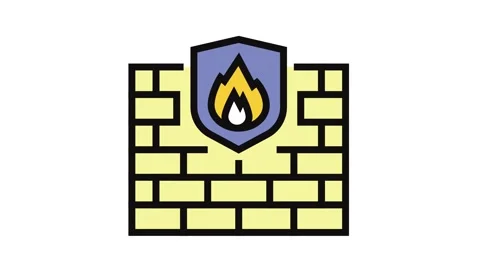 Firewall cloud computing color icon animation 動画素材 326108359