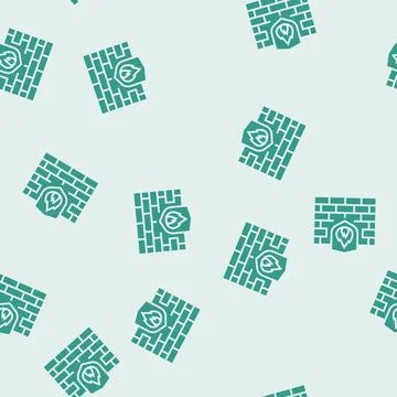 Firewall cloud computing glyph seamless pattern Stock Illustration