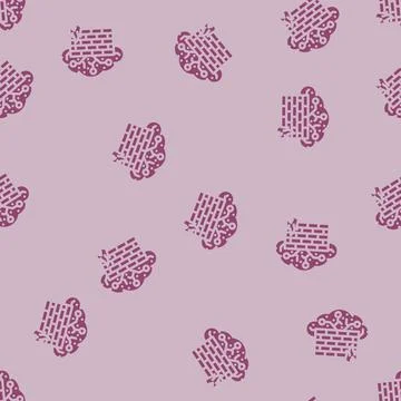 Firewall cloud computing glyph vector seamless pattern Stock Illustration