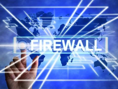 Firewall concept icon means protecting your computer or system f Stock Illustration