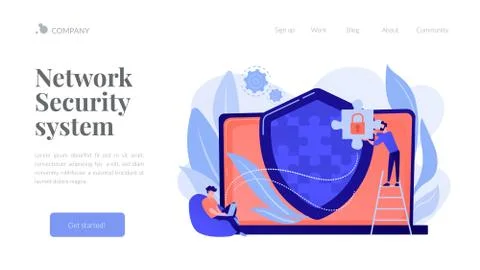 Firewall concept landing page. Stock-Illustration
