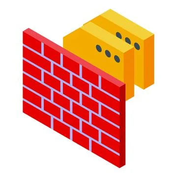 Firewall data icon isometric vector. Privacy policy Stockillustratie