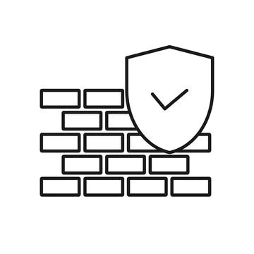 Firewall flat design vector icon symbol イラスト素材