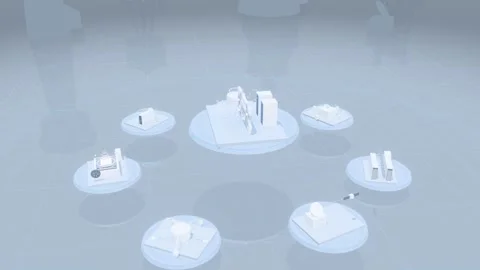Firewall Gateway Core Surrounded By Cyber Security And Network Platforms In A 스톡 동영상 344106480