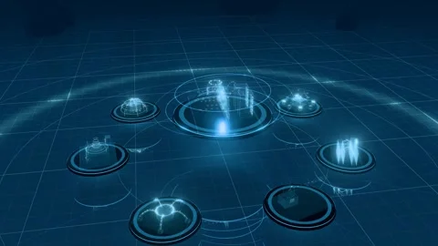 Firewall Gateway Core Surrounded By Cyber Security And Network Platforms As A Stock Footage 344395625