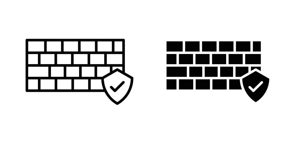Firewall icon for design projects and web UI イラスト素材