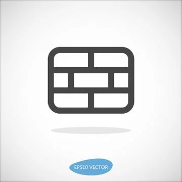 Firewall Icon - Isolated Vector Illustration Stock Illustration