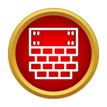 Firewall icon representing cybersecurity and network protection 스톡 일러스트
