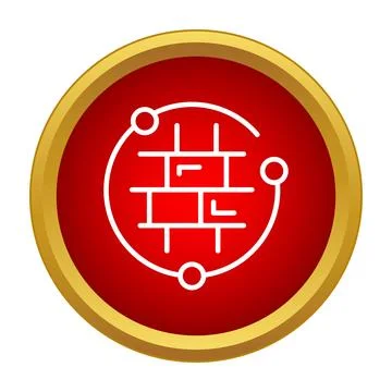 Firewall icon representing digital network cybersecurity protection イラスト素材