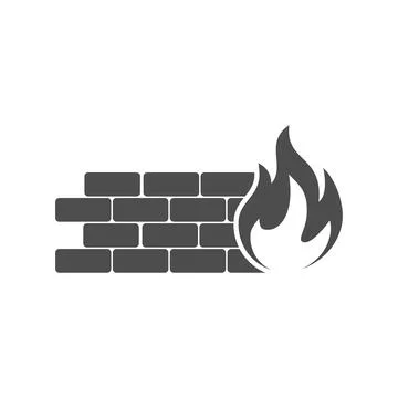 Firewall Icon. Vector icon isolated on a white background Stock Illustration