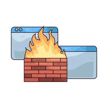 Firewall illustration Stock Illustration