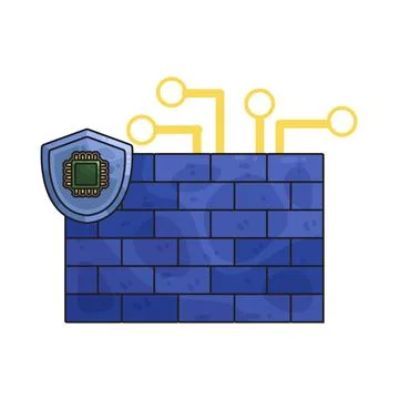 Firewall illustration Illustrazione stock