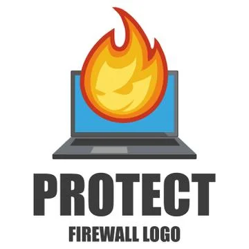 Firewall logo. Protection logo. Illustration