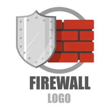 Firewall logo. Protection logo Stock Illustration