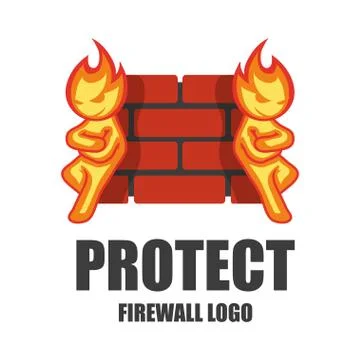 Firewall logo. Protection logo. Illustration