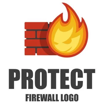 Firewall logo. Protection logo. Illustration