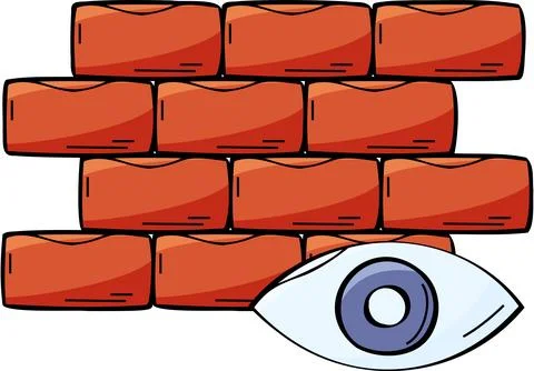 Firewall network barrier protection Illustrazione stock