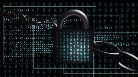 Firewall on network denies access to hacker Stock Illustration