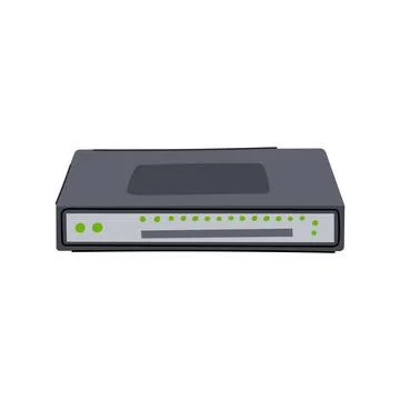 Firewall network switch cartoon vector illustration Stock Illustration