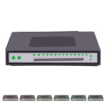 Firewall network switch vector cartoon graphic 스톡 일러스트