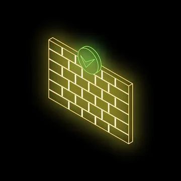 Firewall protecting data with checkmark symbol, internet security concept 스톡 일러스트